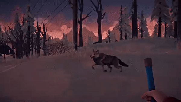 Пугаем лесных волков в игре The long dark