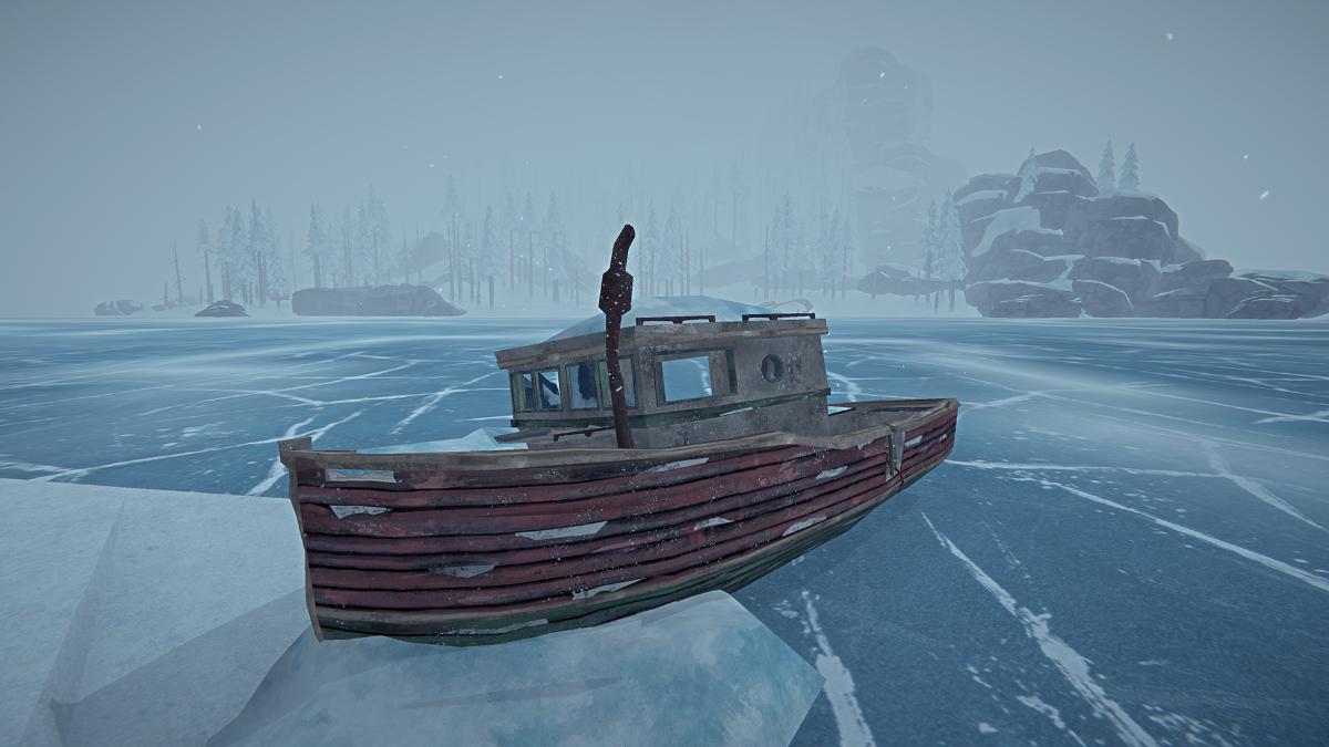 Рыбацкая лодка в игре The long dark после выпуска второй части DLC