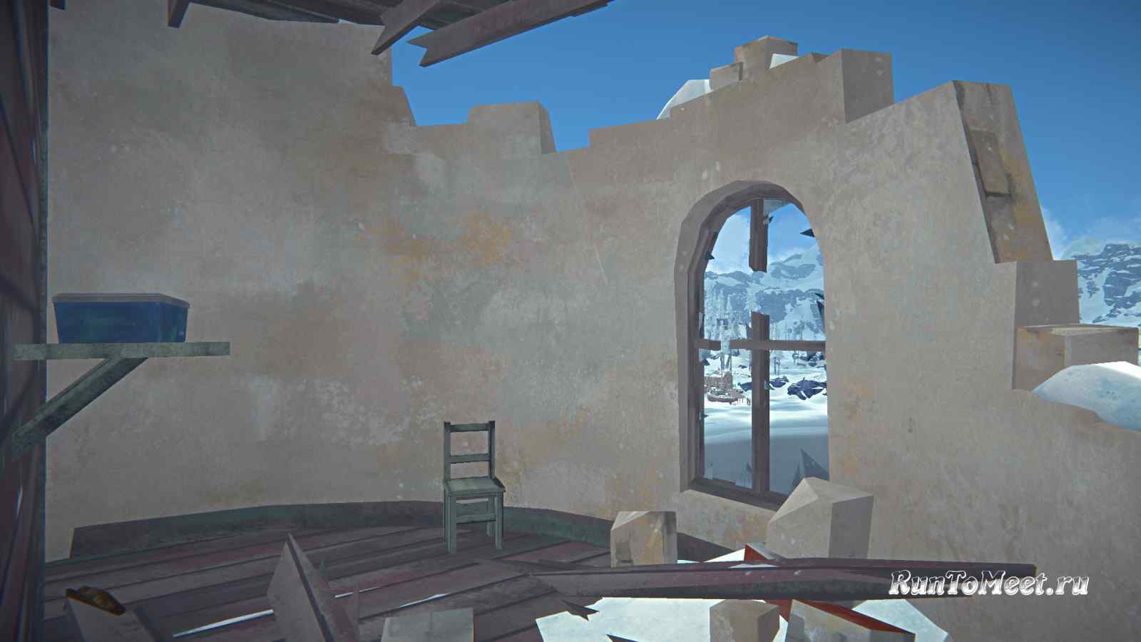 Интерьер второго этажа, Упавшего маяка, на локации Бледная бухта, в игре The long dark