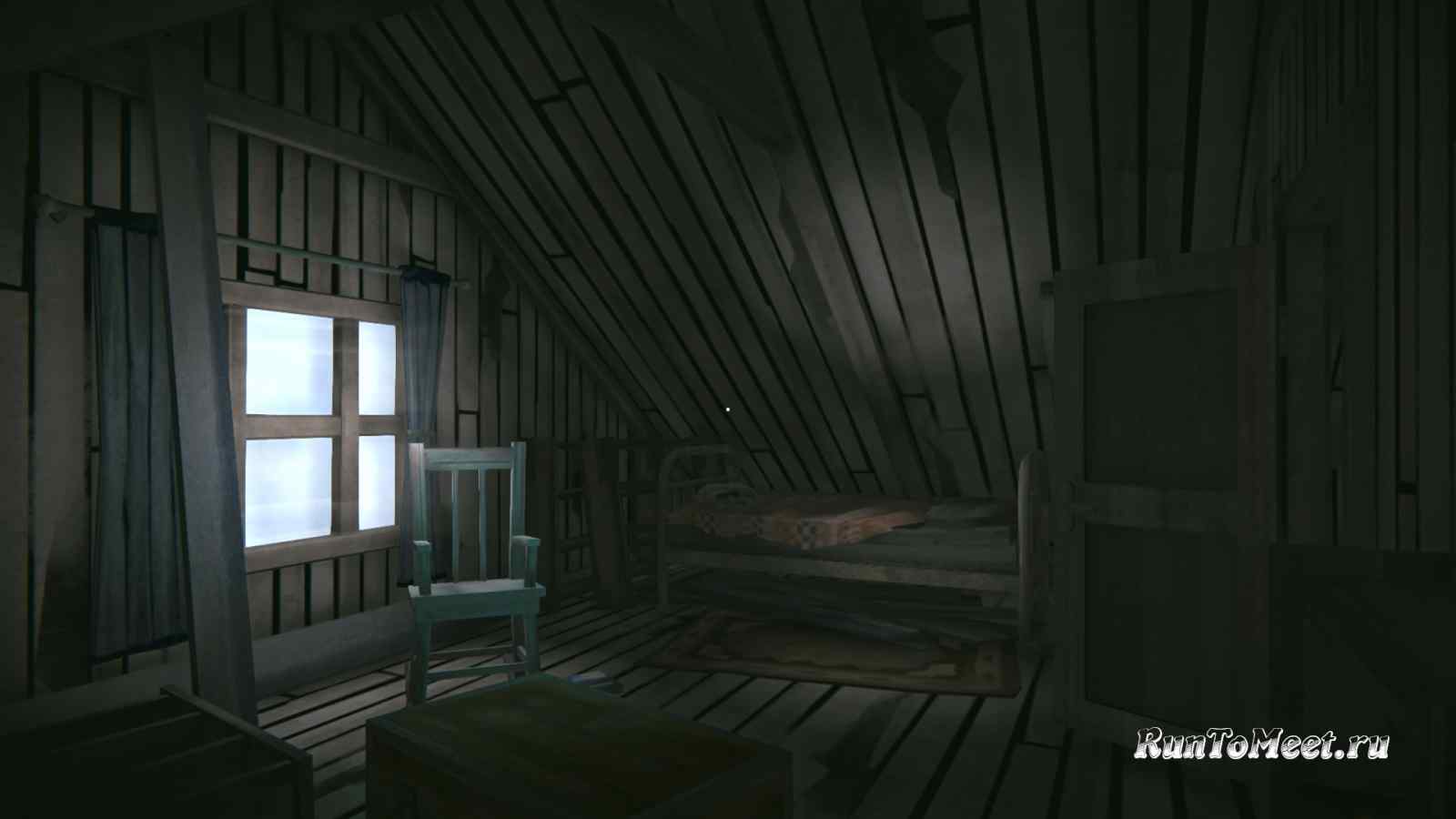 Третья комната на втором этаже Охотничьего дома на РЖД, в игре The long dark
